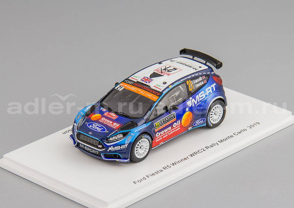 SPARK 1:43 Ford Fiesta R5 M-Sport Ford WRT #21 Winner WRC2 Rally Monte Carlo 2019 G. Greensmith - E. Edmon S5982