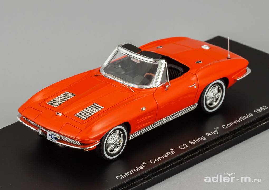 SPARK 1:43 Chevrolet Corvette C2 Sting Ray Convertible 1963 (red) S2969