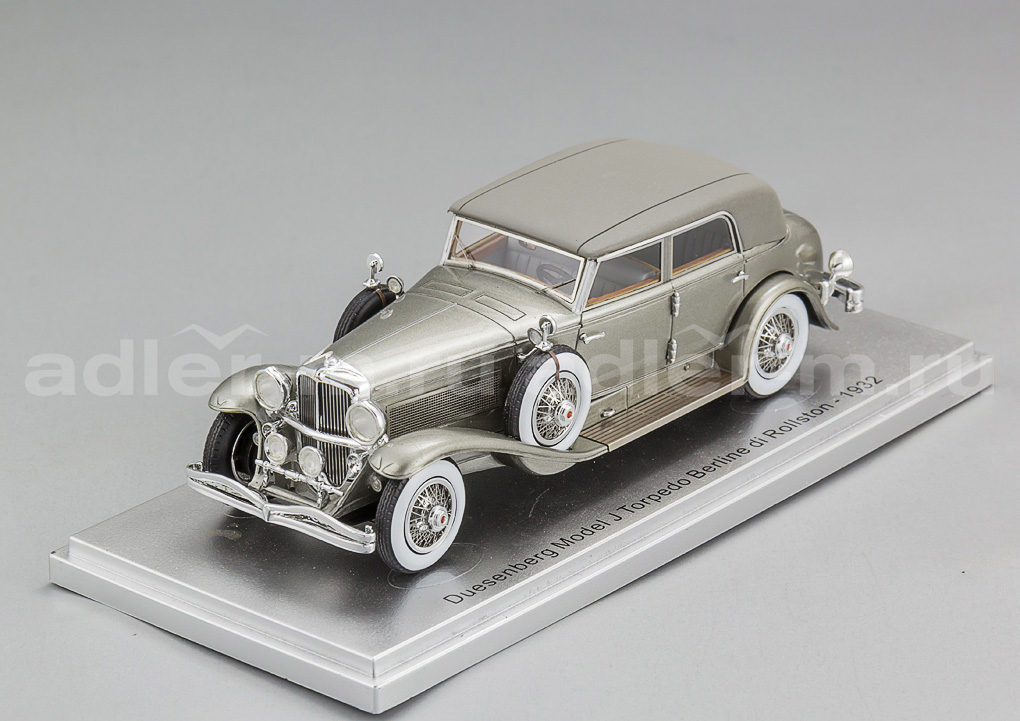 KESS SCALE MODELS 1:43 Duesenberg Model J Torpedo Berline Rollston - 1932 (2 tone grey) KE43055030