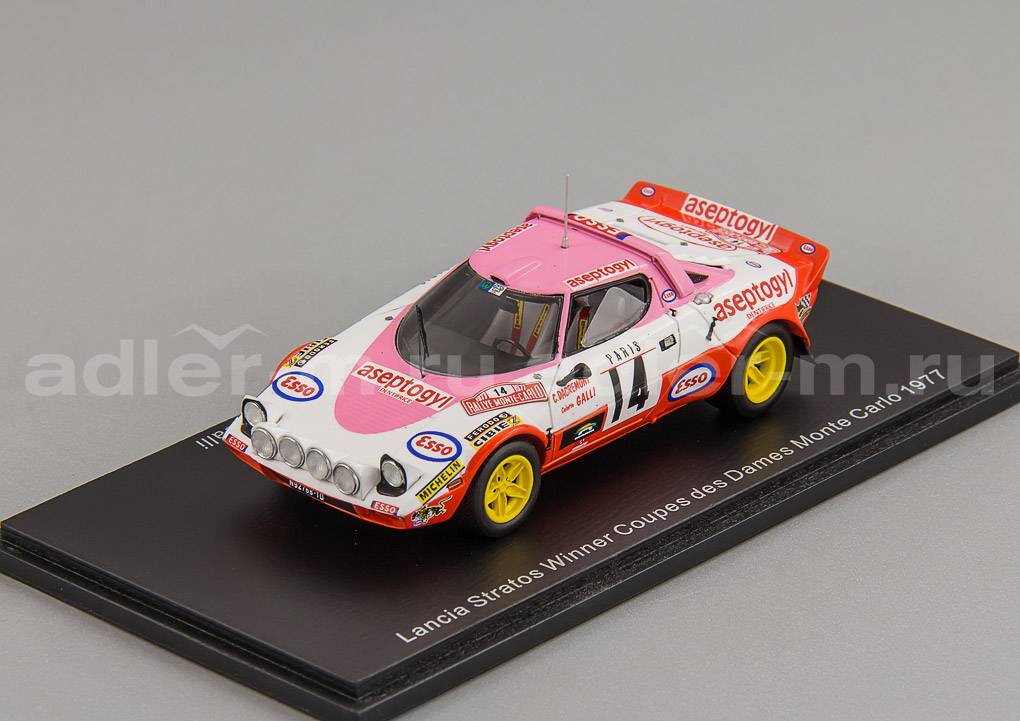 SPARK 1:43 Lancia Stratos #14 Winner Coupes des Dames Monte Carlo 1977 C. Dacremont - C. Galli S9101