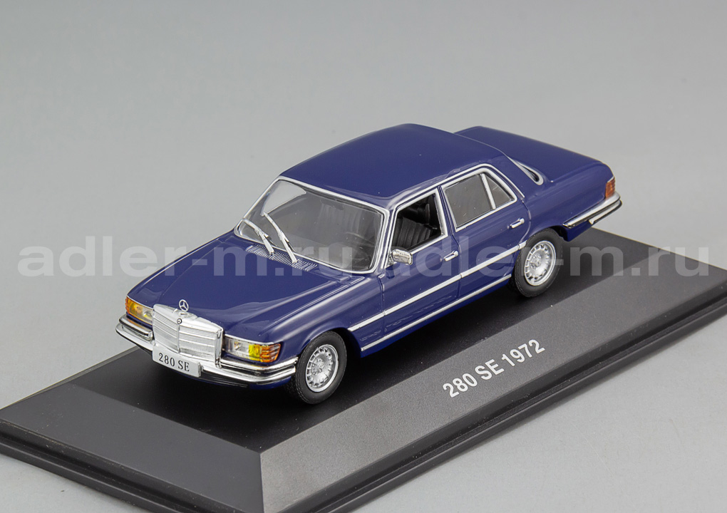 IXO 1:43 Mercedes-Benz S-Klasse W116 280 SE (1972-1980) (dark blue) AM007ME