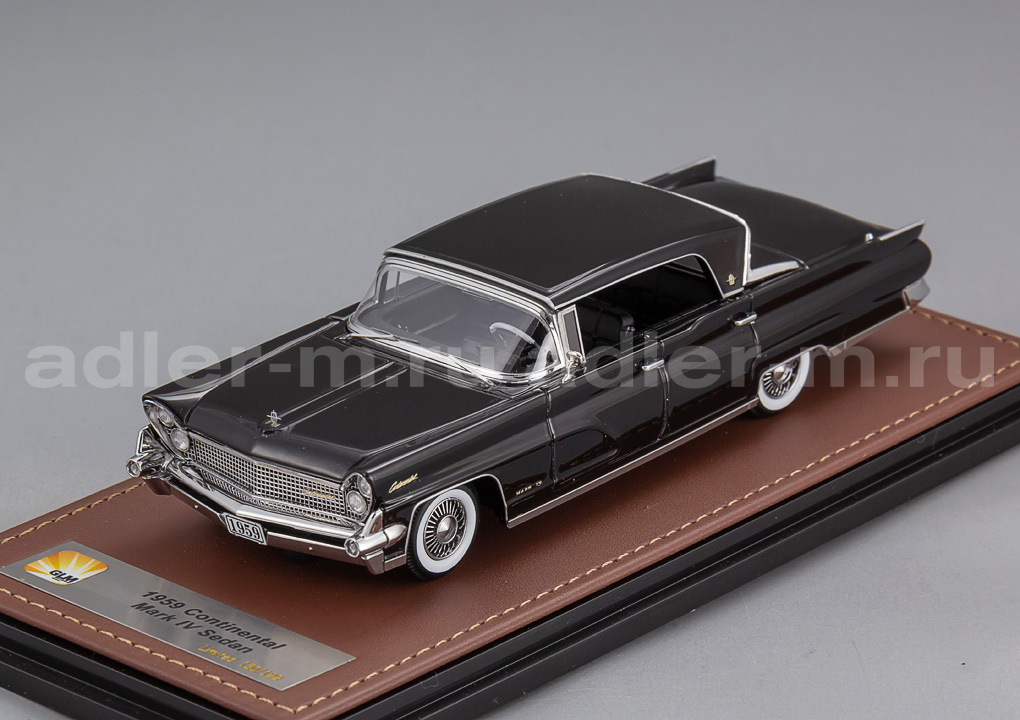 GLM + STAMP MODELS 1:43 Lincoln Continental Mark IV Sedan - 1959 (black) GLM102903