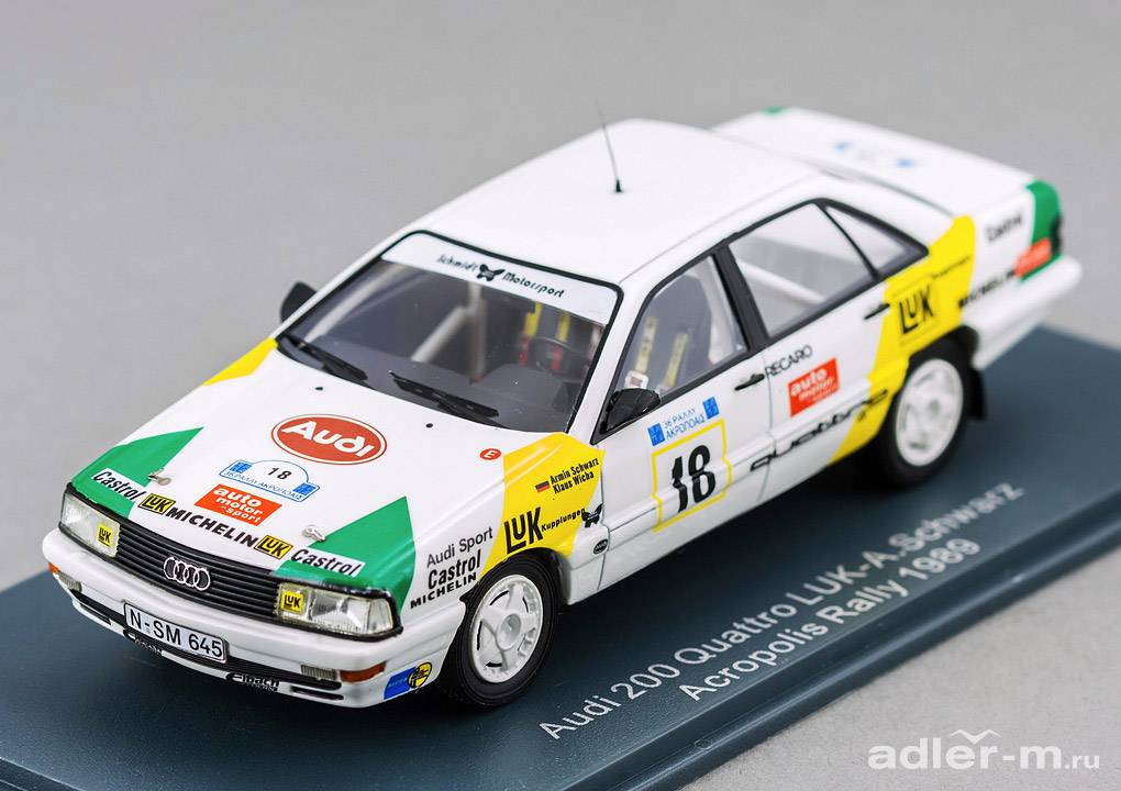 NEO 1:43 Audi 200 Gr.2 #18 LUK Rally Acropolis 1989 (white) NEO45250