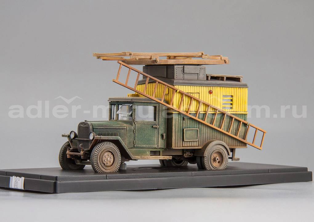 MINICLASSIC 1:43 Московский автомобиль 5в аварийная служба контактных сетей (зеленый / желтый, со следами экспл. ZIS0523зт