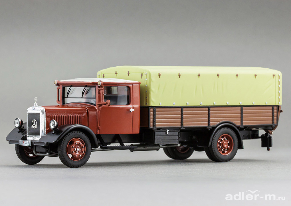 PREMIUM CLASSIXXS 1:43 Mercedes-Benz LO2750 pick up with canvas (red) PrCl12600