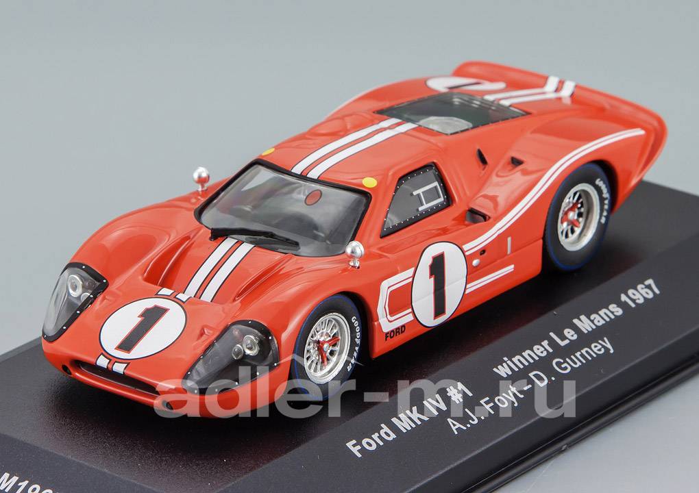 IXO 1:43 Ford MkIV #1 Winner LM 1967 Gurney - Foyt LM1967
