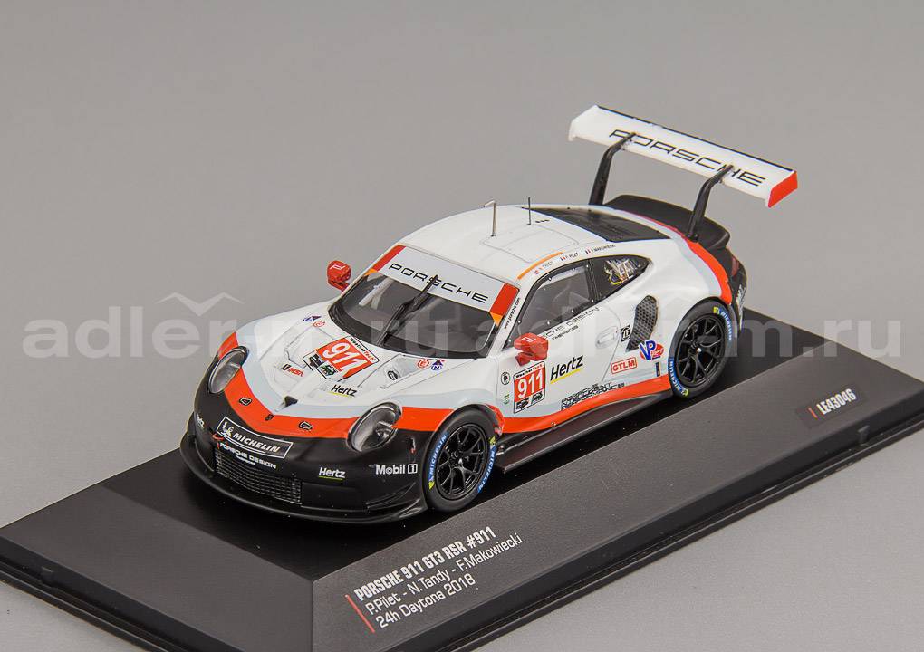 IXO 1:43 Porsche 911 (991) RSR #911 24h Daytona 2018 Makowiecki, Pilet, Tandy LE43046