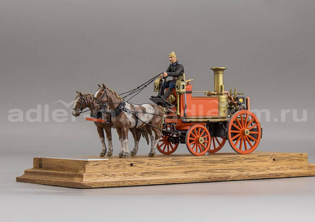 САРЛАБ 1:43 Пожарный паровой насос "Shand & Mason" на конном ходу, конец 19 века SL-HD04