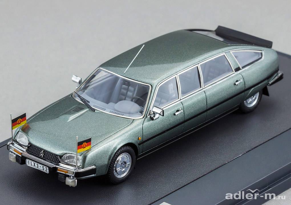 MATRIX 1:43 Citroen CX Nilsson Limousine DDR (Ген.Секретаря Эрика Хонеккера) 1985 с флагом (grey metallic) MX40304-062