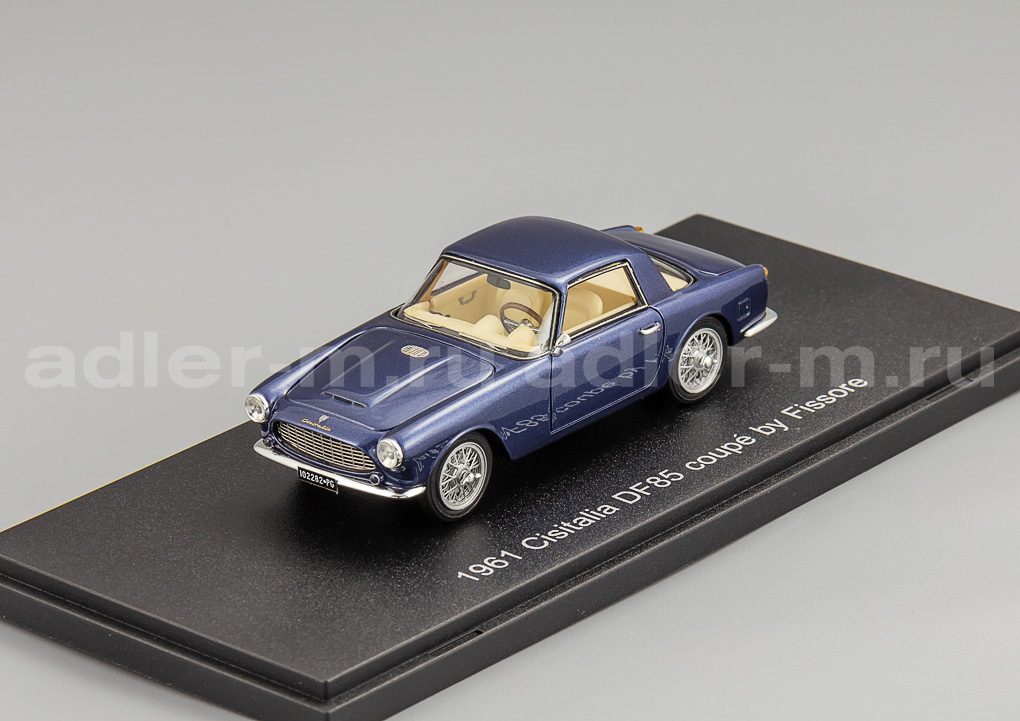 ESVAL MODELS 1:43 Cisitalia DF85 Coupe by Fissore - 1961 (blue) EMEU43042B