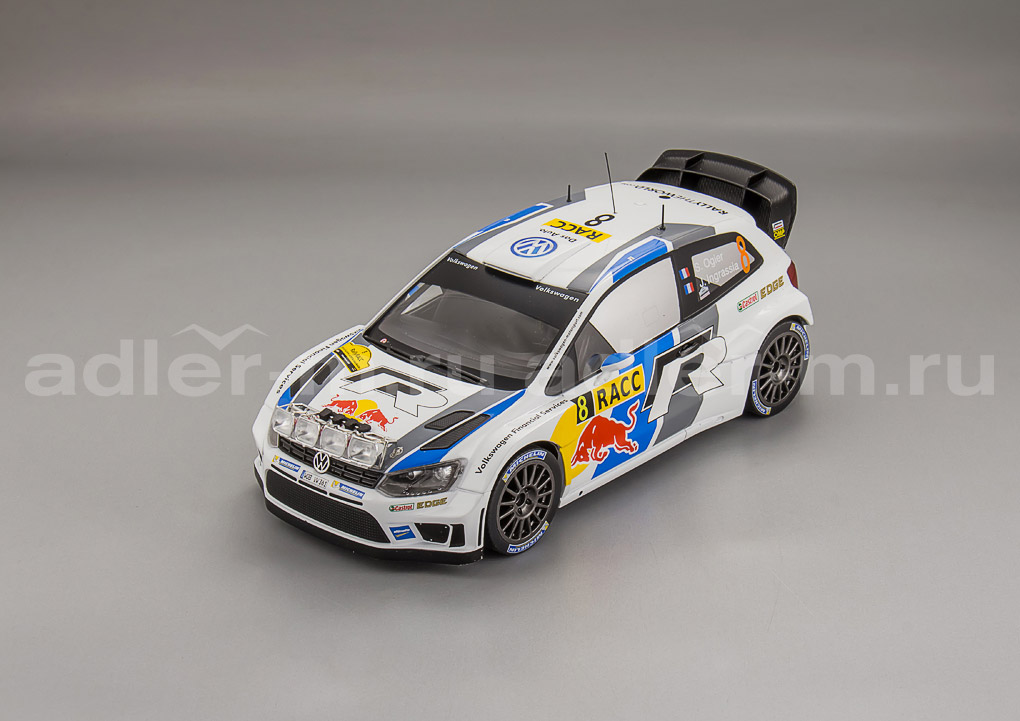 IXO 1:18 Volkswagen Polo R WRC #8 Ogier/Ingrassia Rally Catalunya (с люстрой) Чемпион мира 2013 18RMC070A