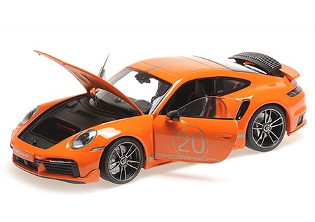MINICHAMPS 1:18 Porsche 911 (992) Turbo S Coupe Sport Design – 2021 (orange) 110069074