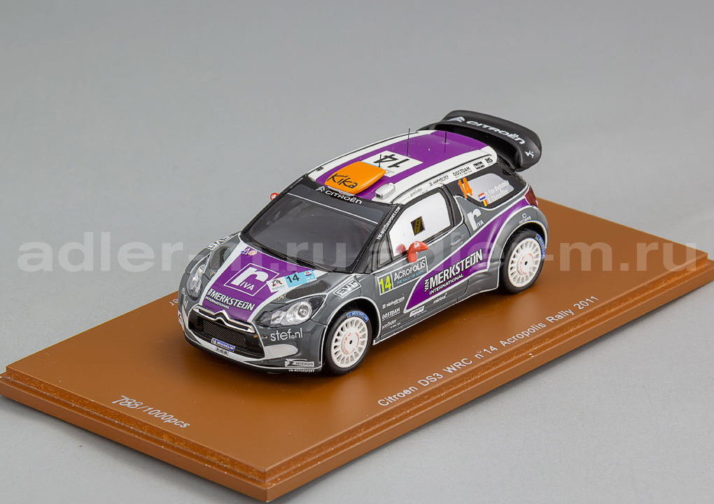 SPARK 1:43 Citroen DS3 WRC #14 Portugal Rally 2011 Van Merksteijn - Chevallier S3305