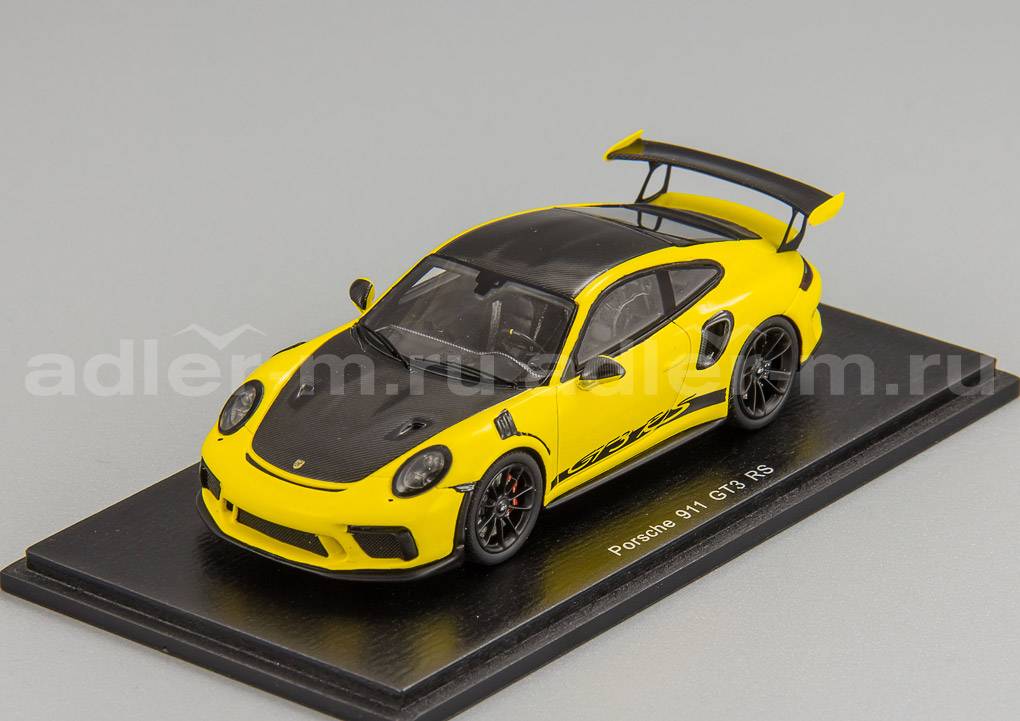 SPARK 1:43 Porsche 911 GT3 RS Weissach Package - 2018 (yellow / black) S7628