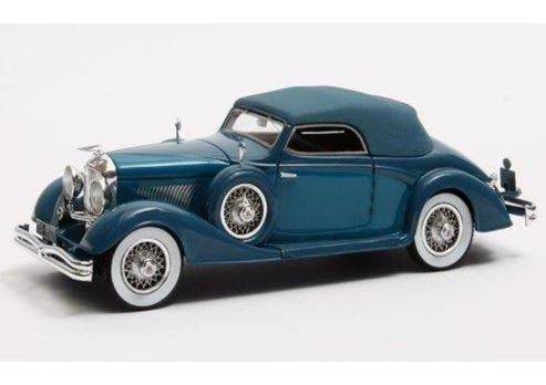 MATRIX 1:43 Duesenberg J-519 2548 Cabriolet D'Ieteren (закрытый) - 1935 (blue) MX40406-082