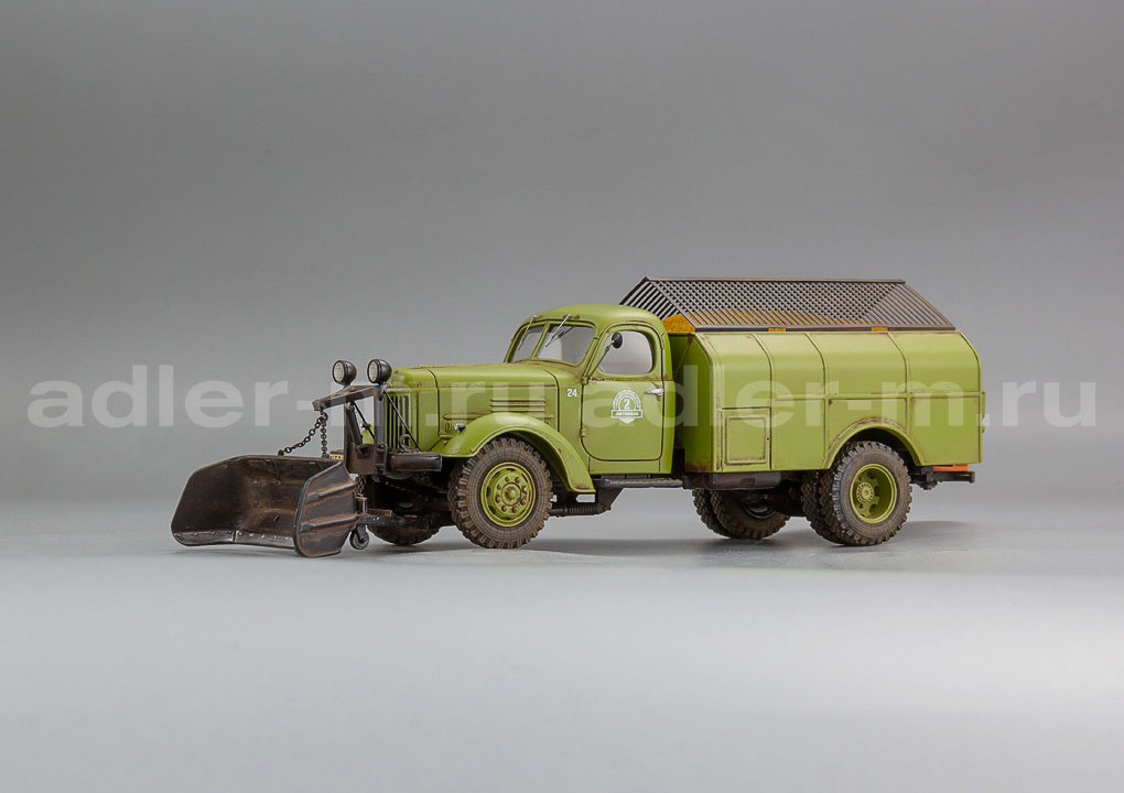 САРЛАБ 1:43 Пескоразбрасыватель ПД-7 (164), 1964 г. с совком, песок в бункере (со следами экспл.) SL-244-1-2