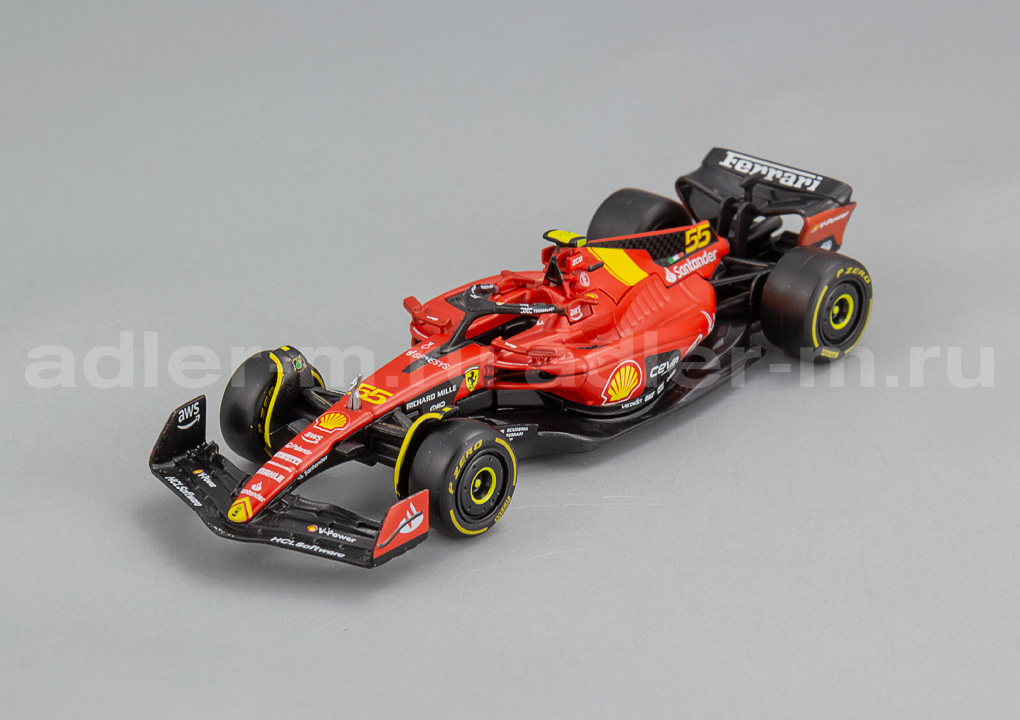 BBURAGO 1:43 Ferrari SF-23 #55 Pole position 3rd Monza Italy GP 2023 BU18-36836-S-MONZA