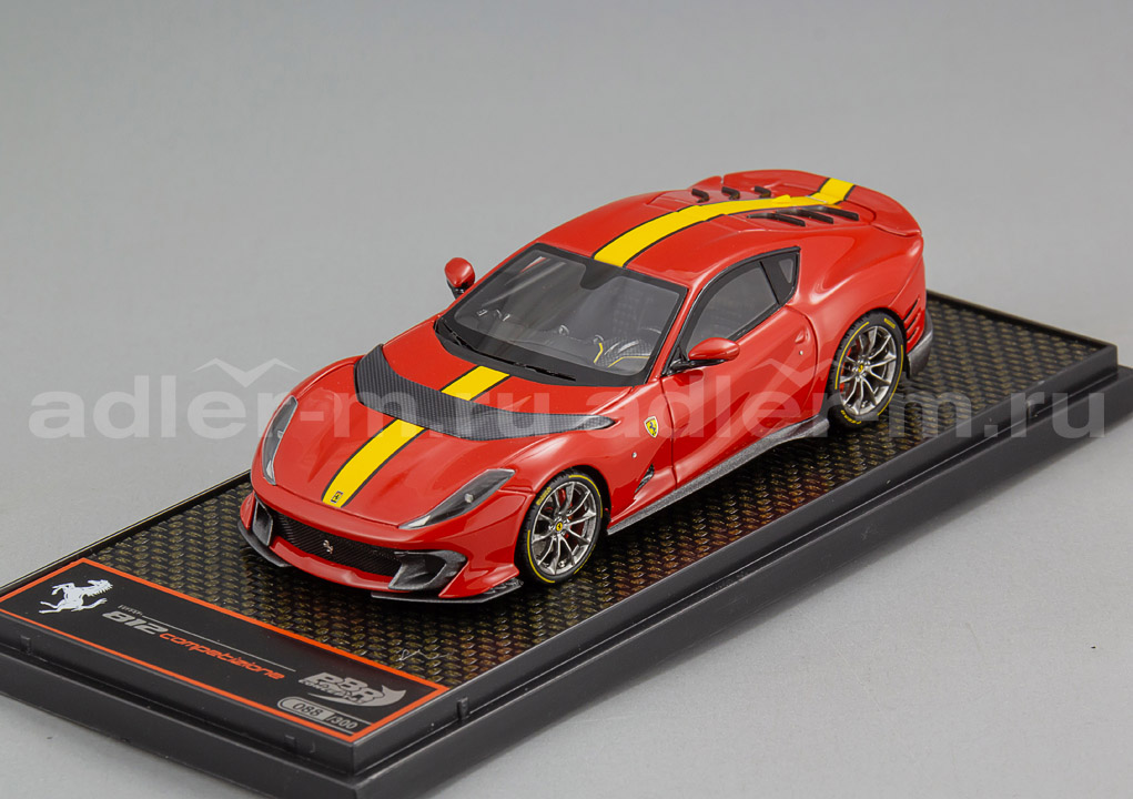 BBR MODELS 1:43 Ferrari 812 Competizione - 2021 (rosso corsa / yellow) BBRC259B