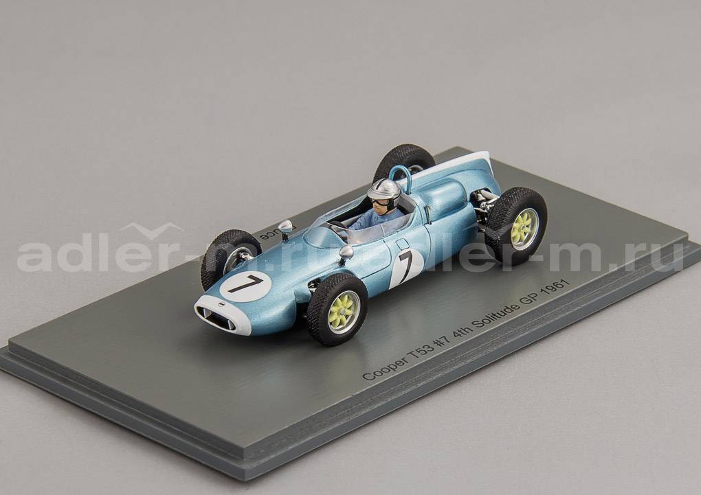 SPARK 1:43 Cooper T53 #7 4th Solitude GP 1961 Bruce McLaren S8066
