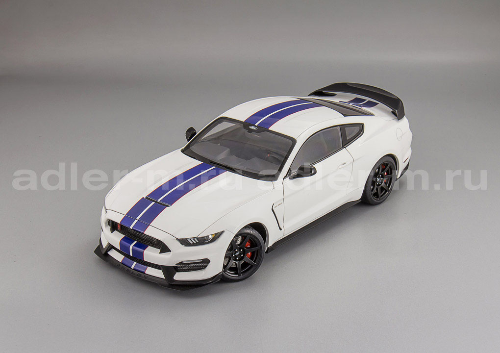 AUTOART 1:18 Ford Shelby Mustang GT350R - 2017 (white, blue stripes) 72931