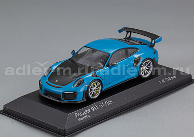 Porsche 1:43 Porsche 911 (991 II) GT2 RS Weissach Package (Miami blue / silver rims) 413067275