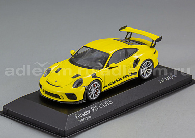 Porsche 1:43 Porsche 911 (991 II) GT3 RS - 2018 (racing yellow / silver rims) 413067050