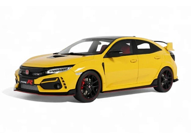 Honda 1:18 Honda Civic Type R FK8 Euro SPEC - 2020 (yellow) OT1111