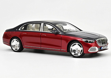 Mercedes-Maybach 1:18 Mercedes-Maybach S680 4Matic (X223) - 2021 (Nautical Blue/Patagonia Red) 183919